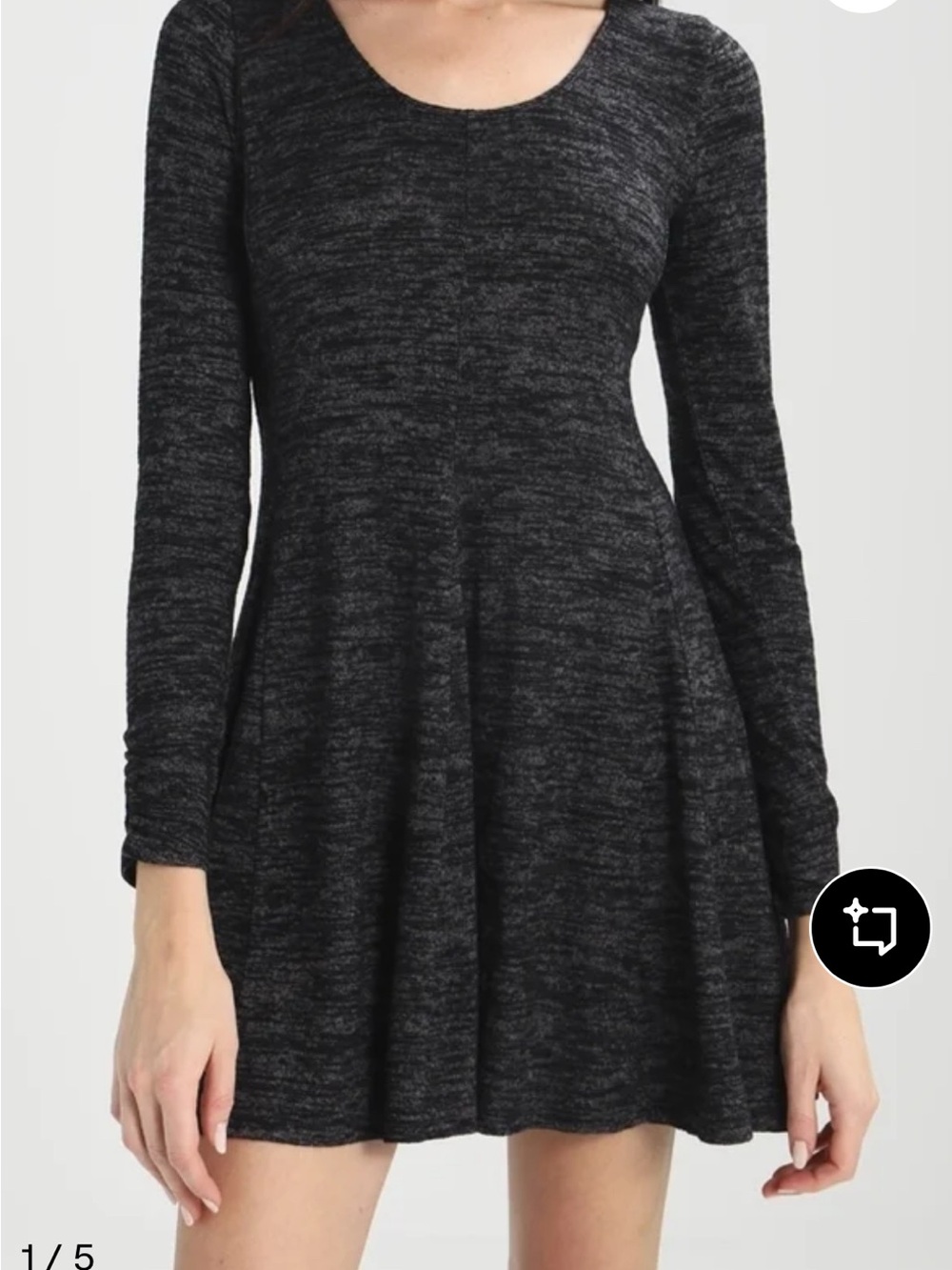 HOLLISTER long-sleeve charcoal heather knit skater dress S Preppy
Minimalist